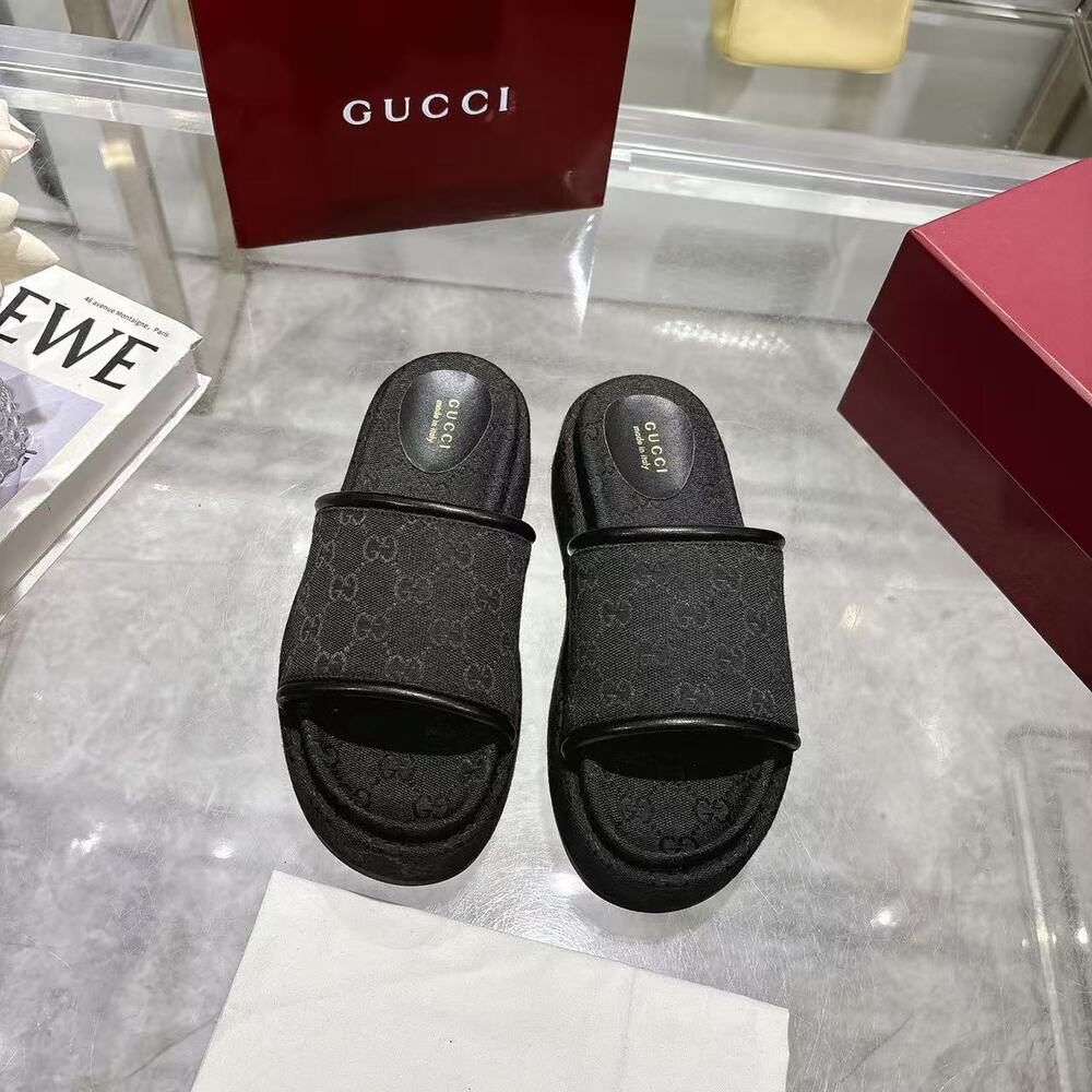 Gucci GG Monogram Slide Sandals
